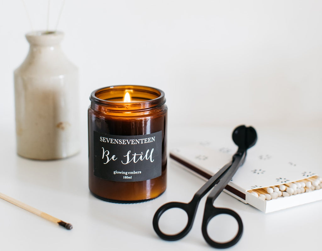 be still glowing embers candle