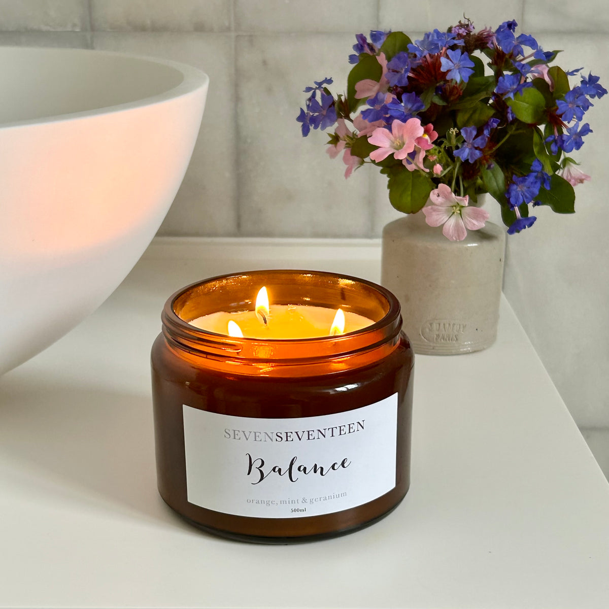 Balance / Orange, Peppermint & Geranium Candle | Seven Seventeen