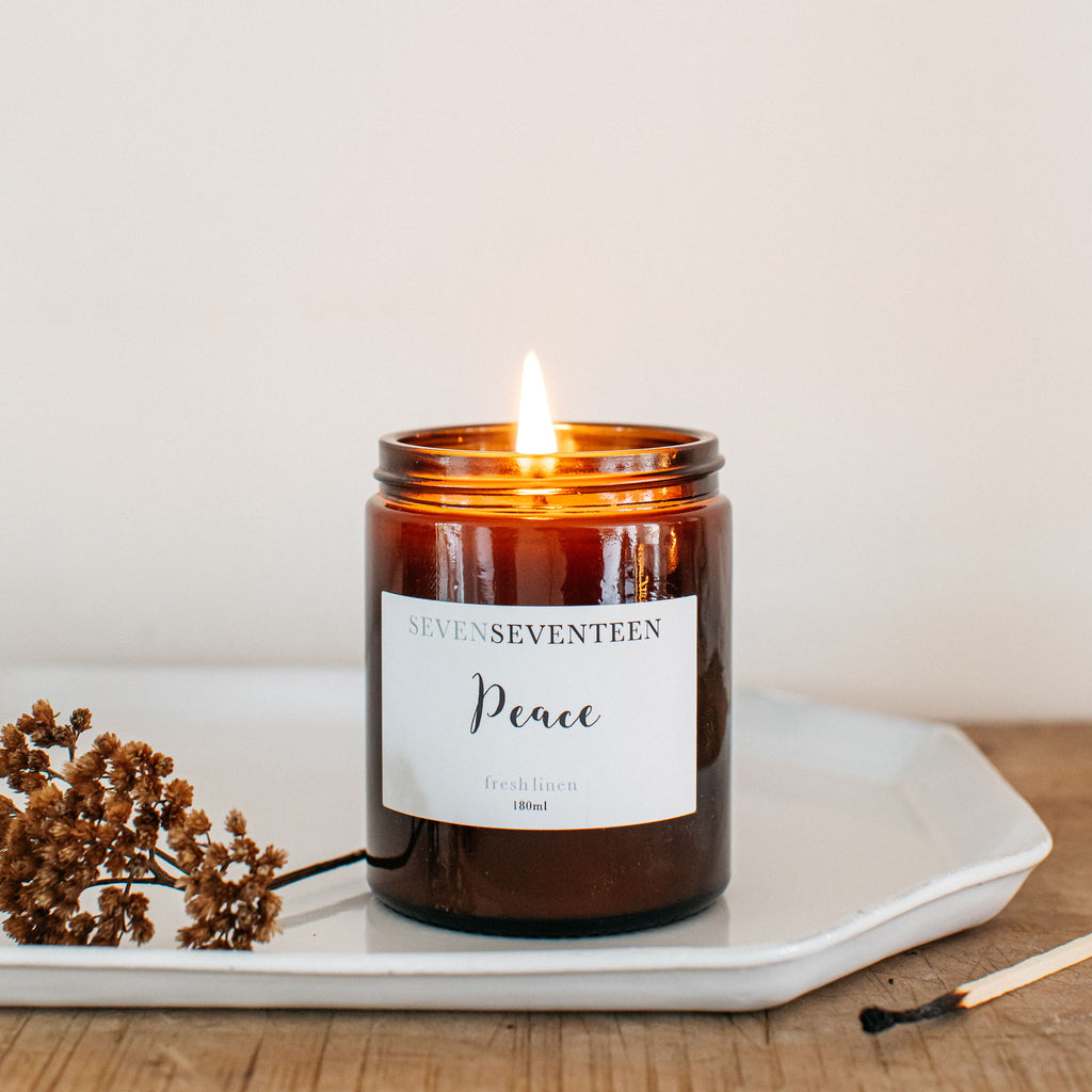 Peace / Fresh Linen Candle